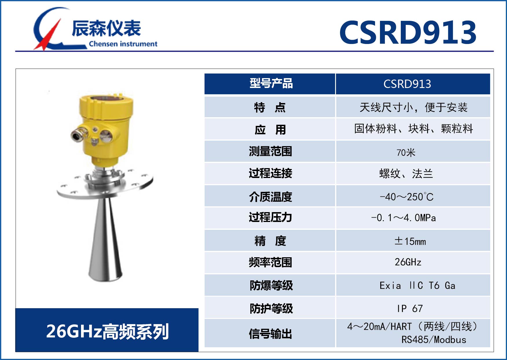 高頻雷達(dá)式物位計(jì)CSRD913