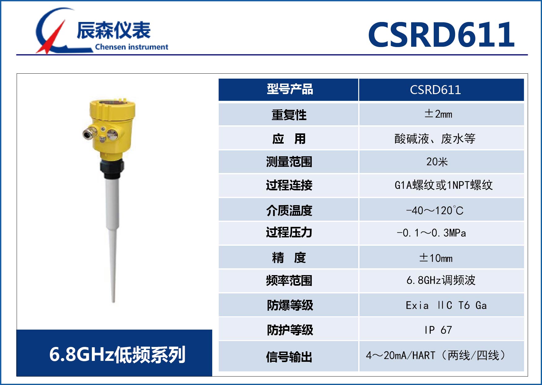 低頻雷達(dá)物位計CSRD611