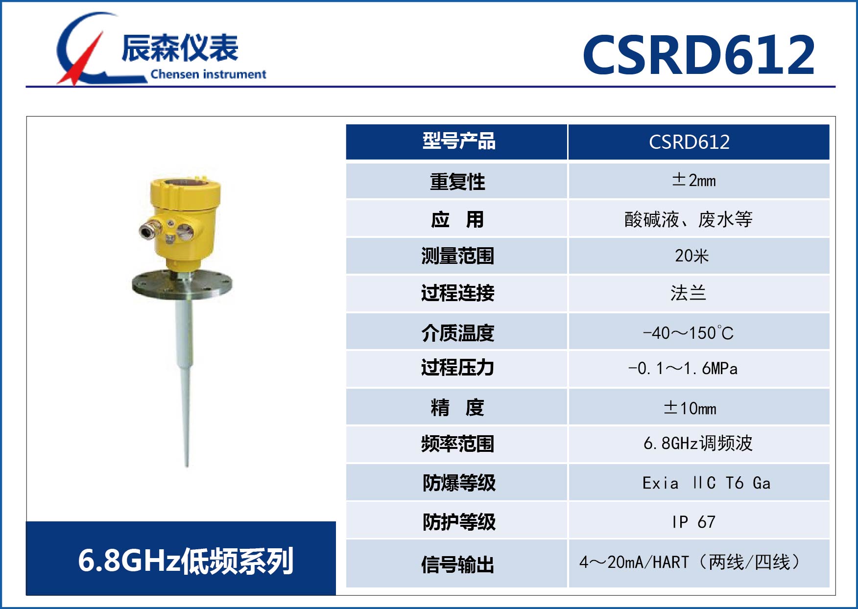 低頻雷達(dá)物位計(jì)CSRD612