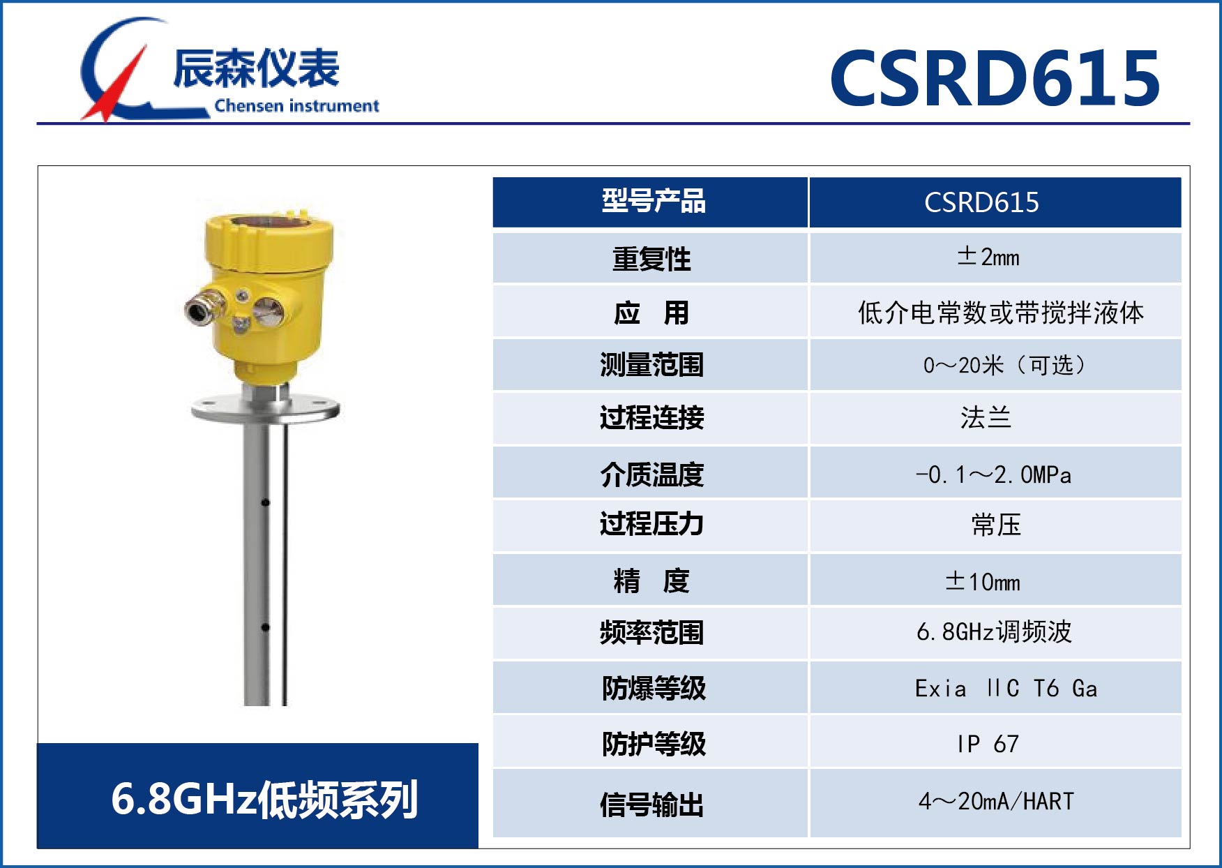 低頻雷達(dá)物位計(jì)CSRD615